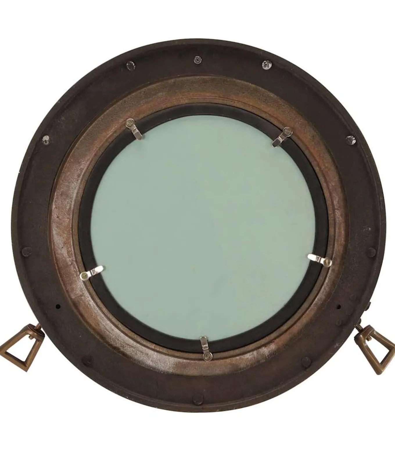 Wandspiegel patrijspoort Ø38 cmaluminium en glas