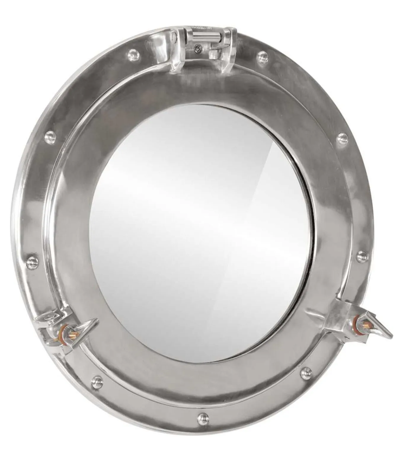 Wandspiegel patrijspoort Ø38 cmaluminium en glas