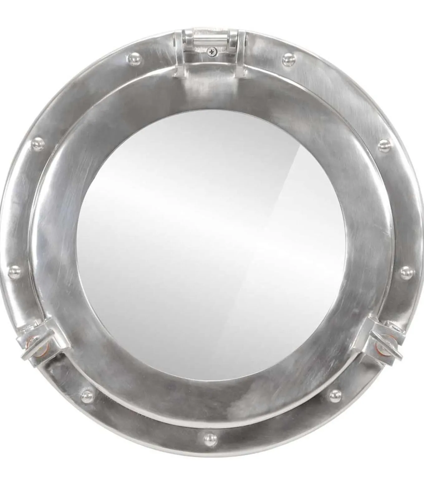 Wandspiegel patrijspoort Ø38 cmaluminium en glas