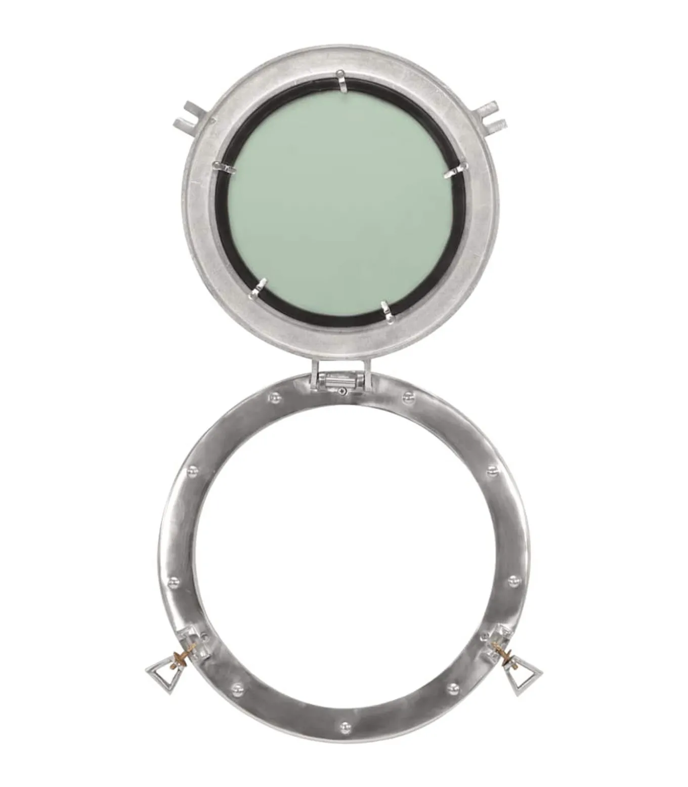 Wandspiegel patrijspoort Ø38 cmaluminium en glas