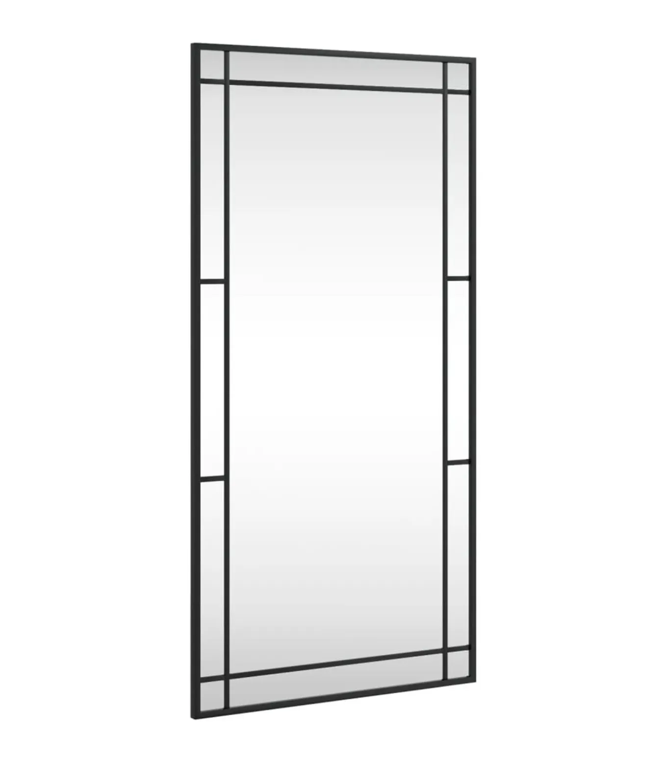 Wandspiegel rechthoekig 50x100 cm ijzer zwart