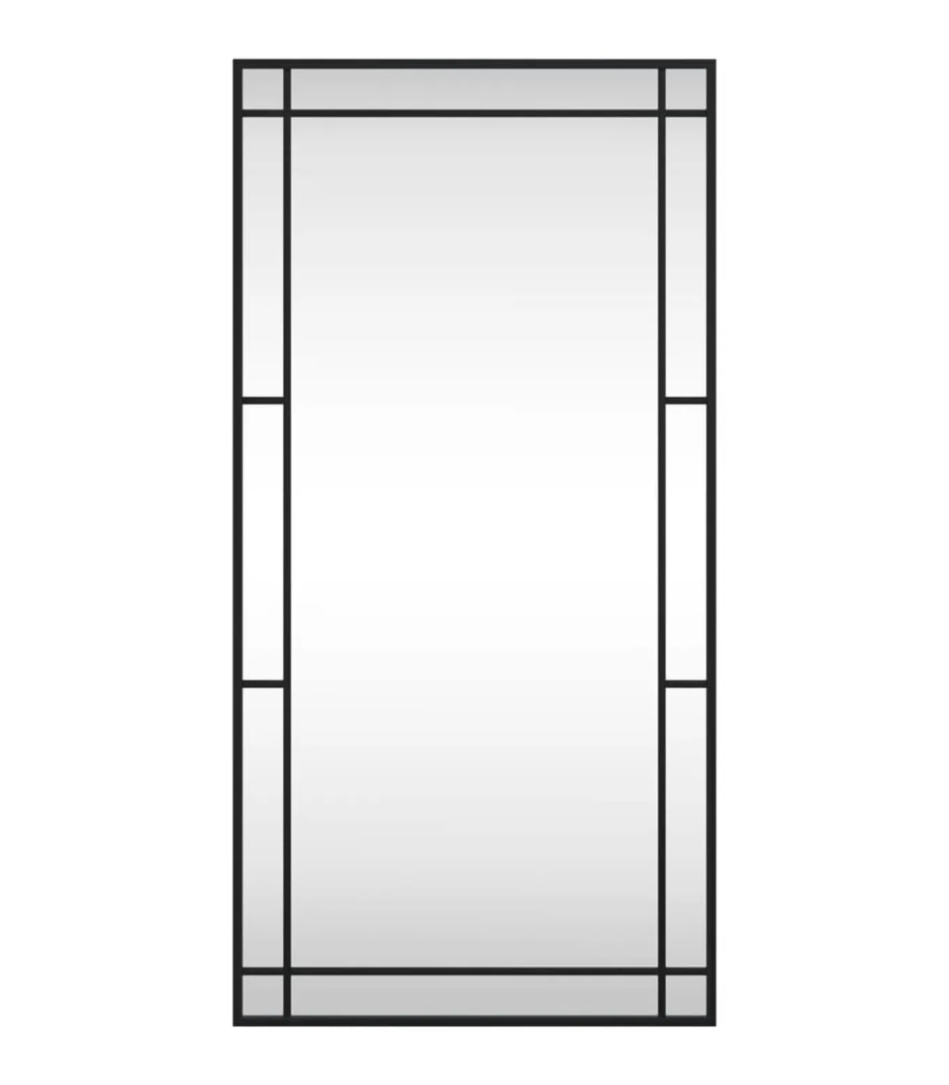 Wandspiegel rechthoekig 50x100 cm ijzer zwart