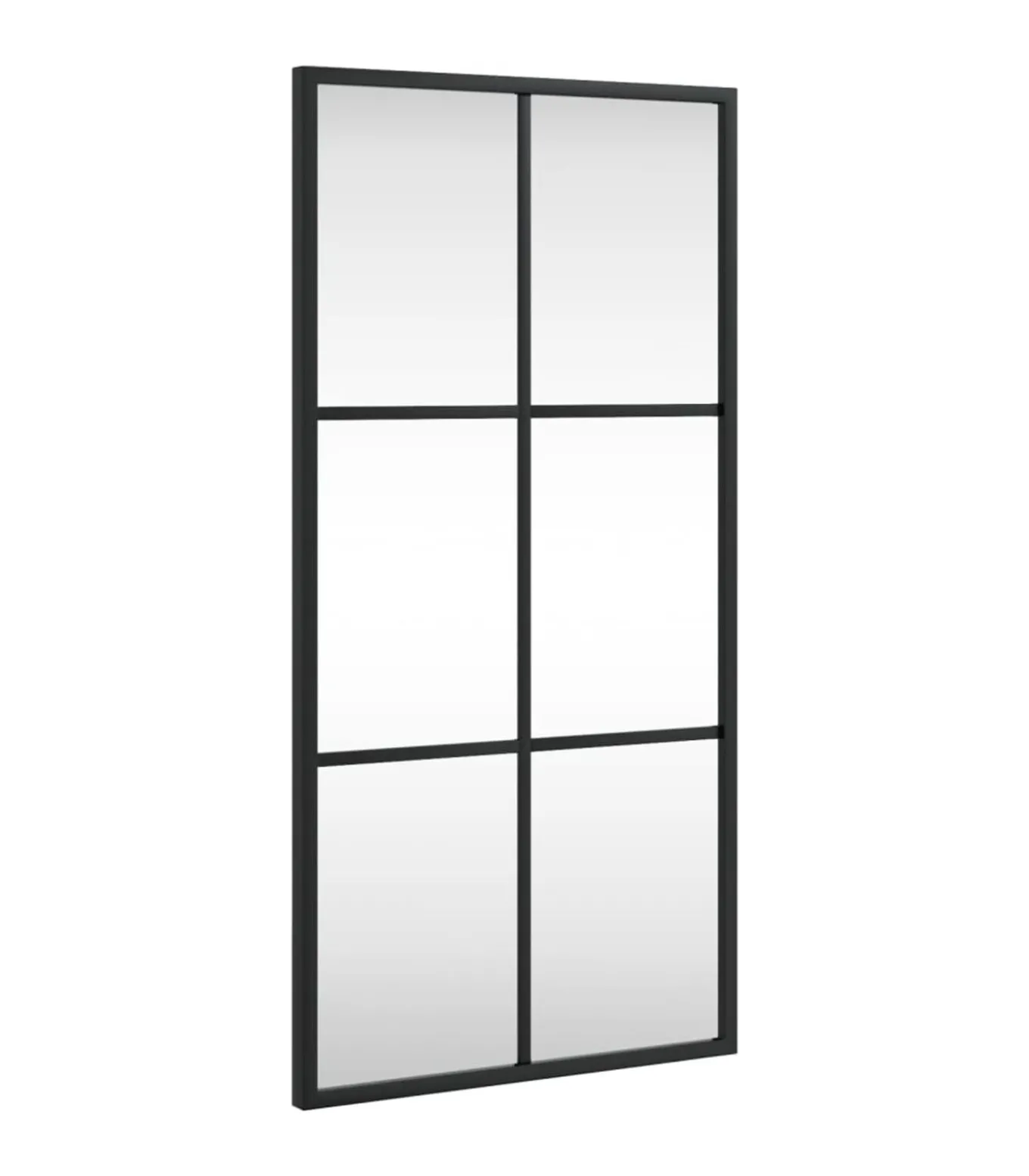 Wandspiegel rechthoekig 30x60 cm ijzer zwart