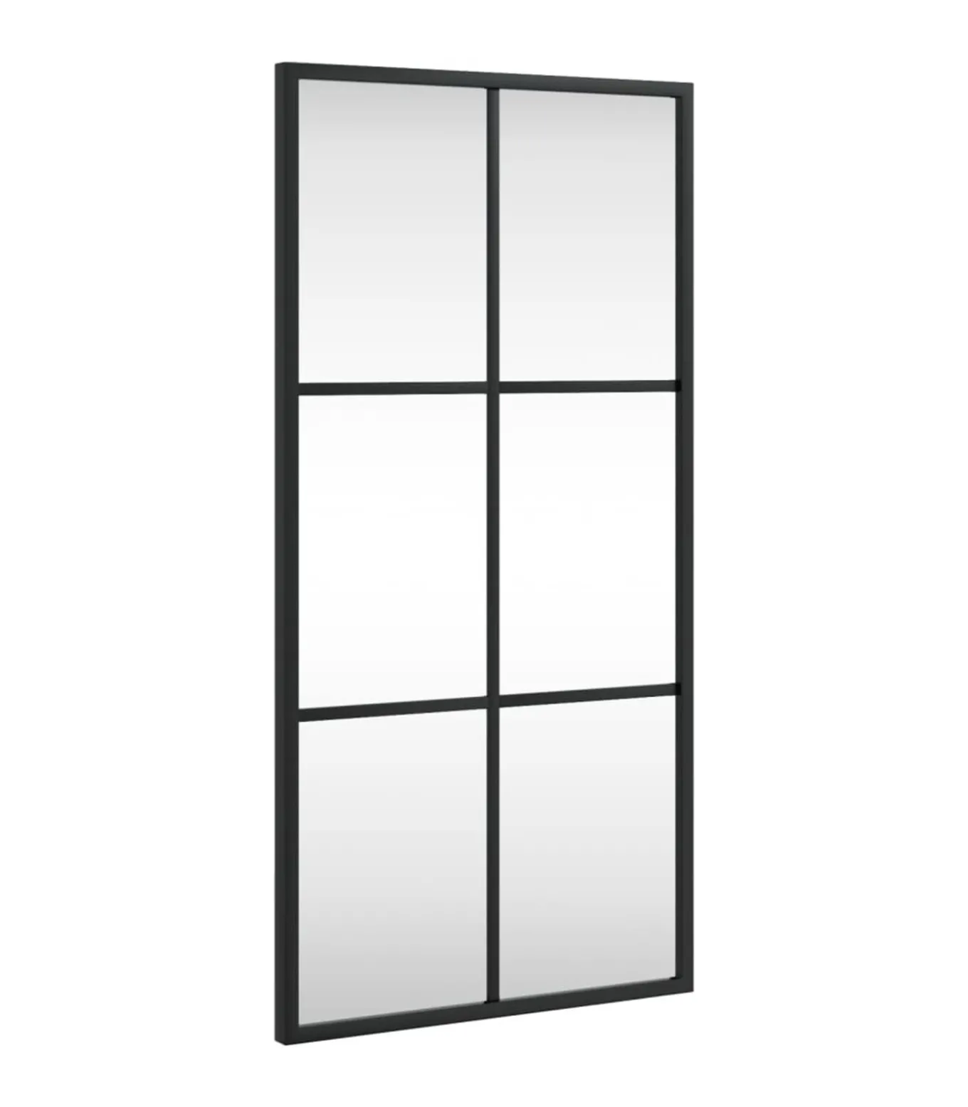Wandspiegel rechthoekig 30x60 cm ijzer zwart