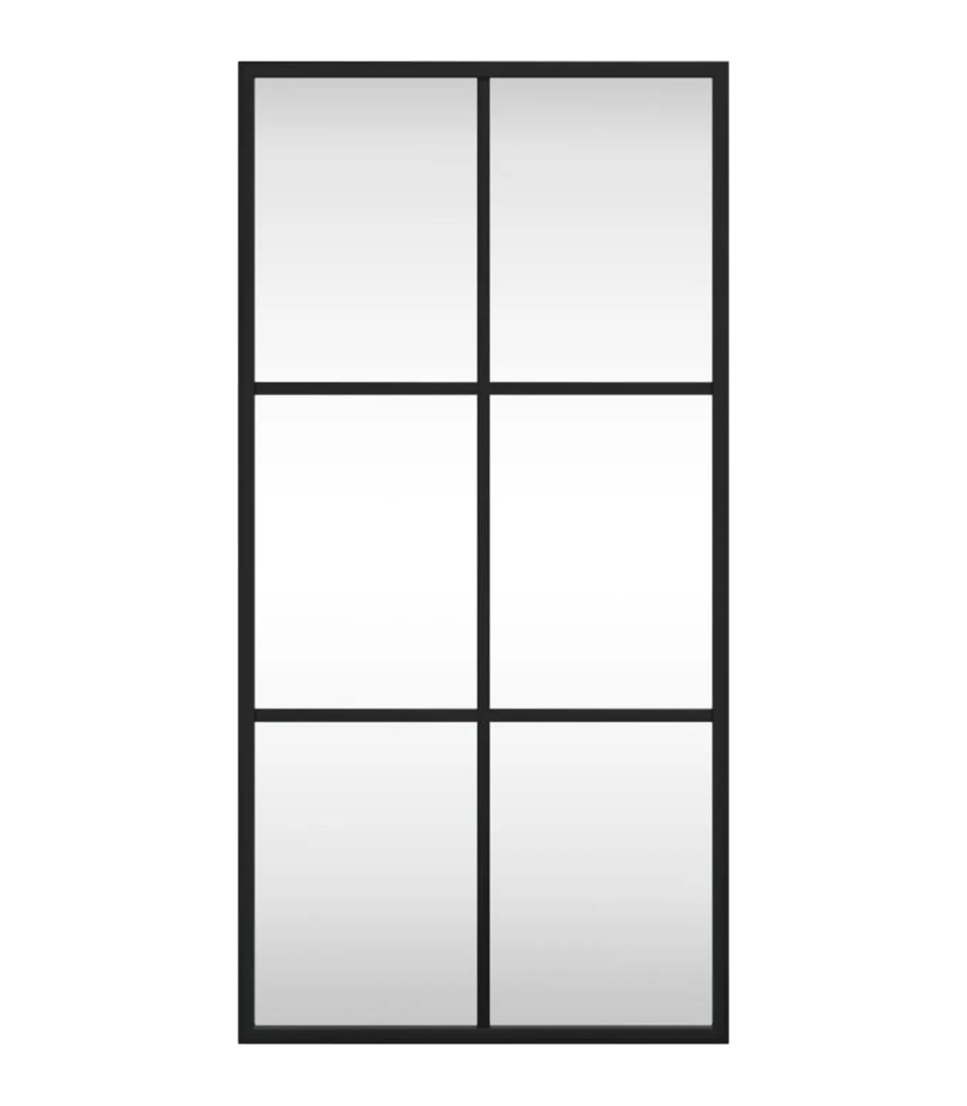 Wandspiegel rechthoekig 30x60 cm ijzer zwart