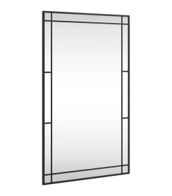 Wandspiegel rechthoekig 60x100 cm ijzer zwart