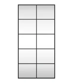 Wandspiegel rechthoekig 50x100 cm ijzer zwart