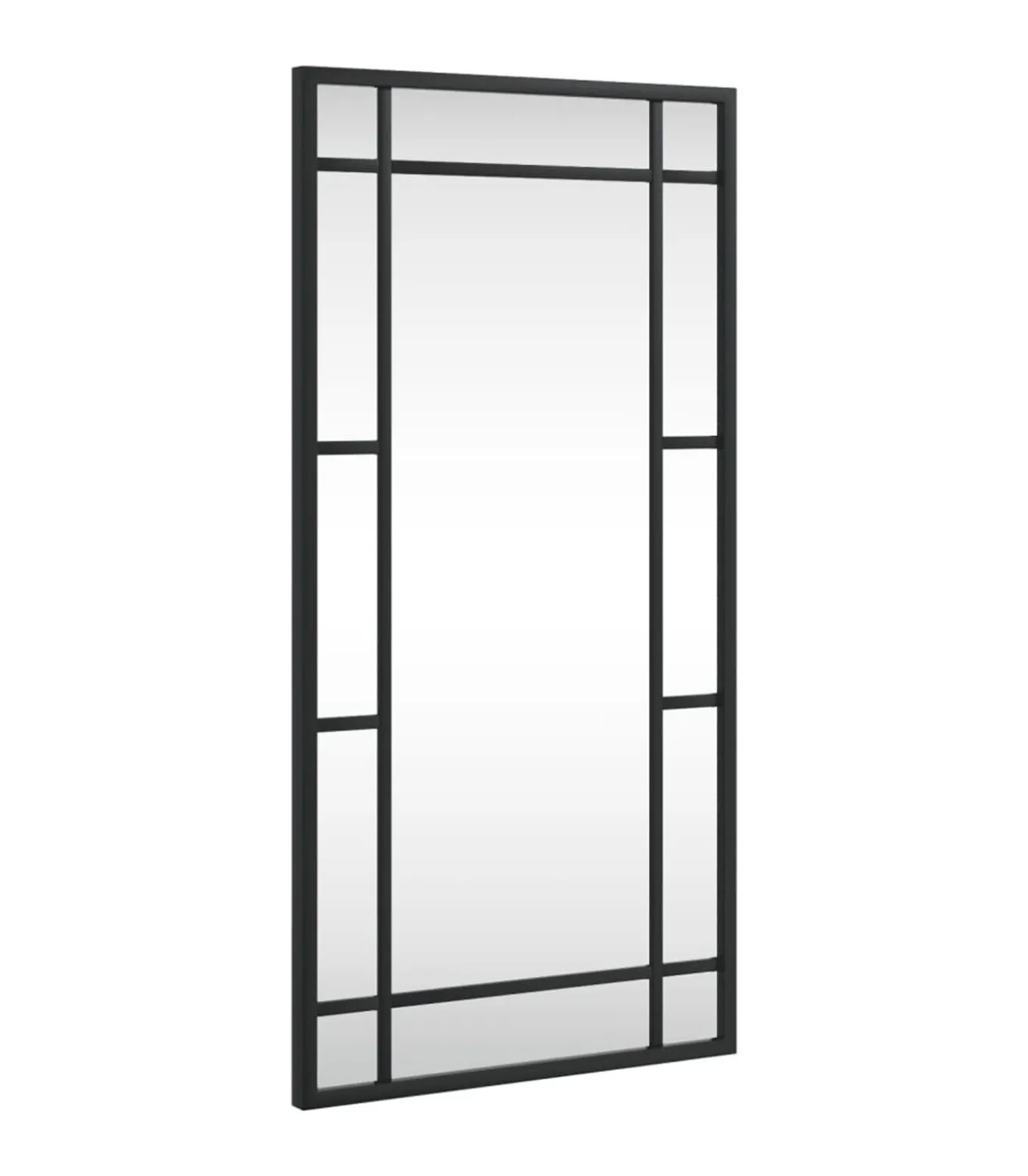 Wandspiegel rechthoekig 30x60 cm ijzer zwart
