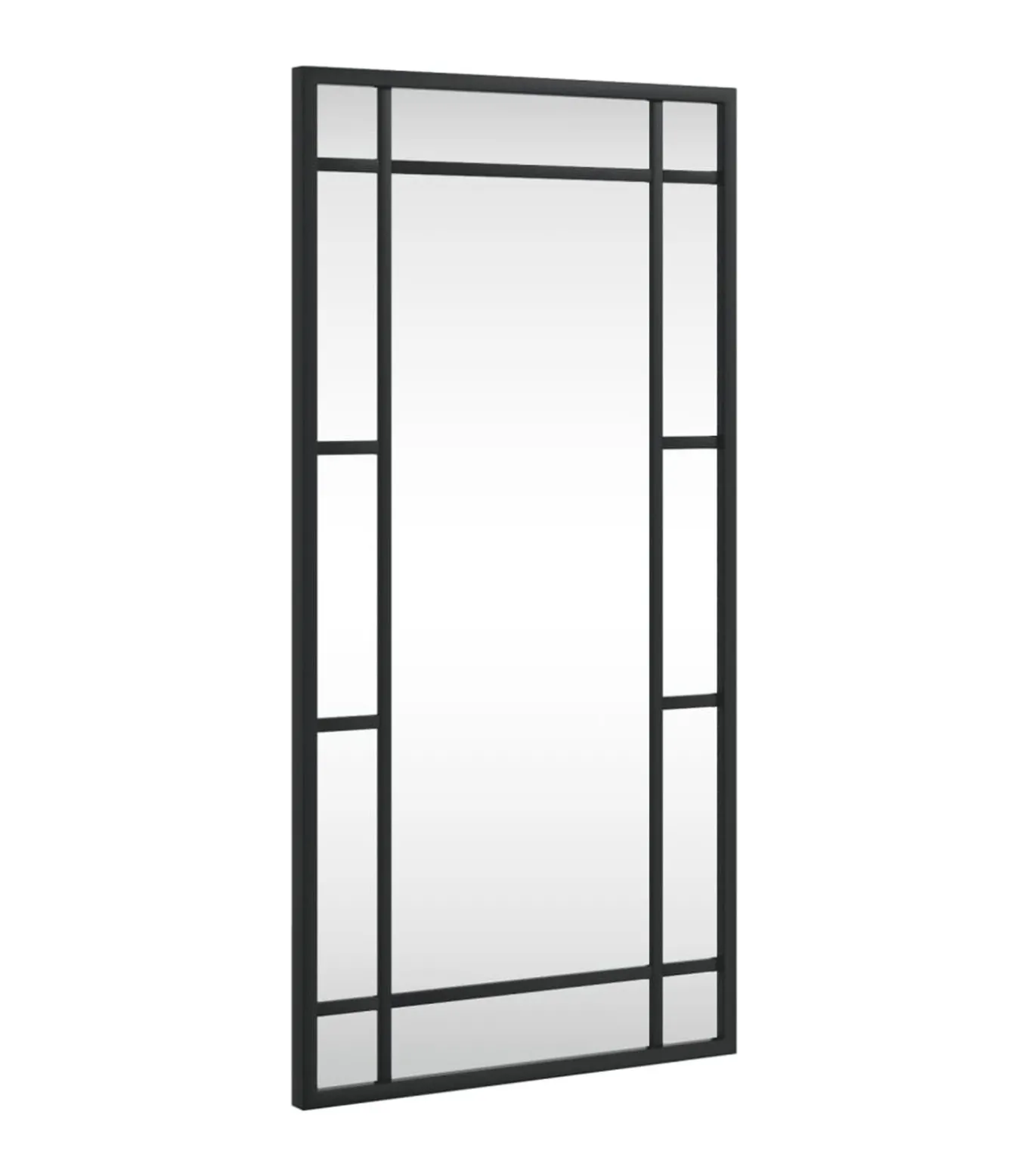 Wandspiegel rechthoekig 30x60 cm ijzer zwart