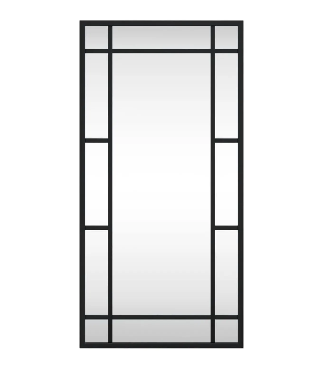 Wandspiegel rechthoekig 30x60 cm ijzer zwart