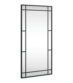 Wandspiegel rechthoekig 40x80 cm ijzer zwart