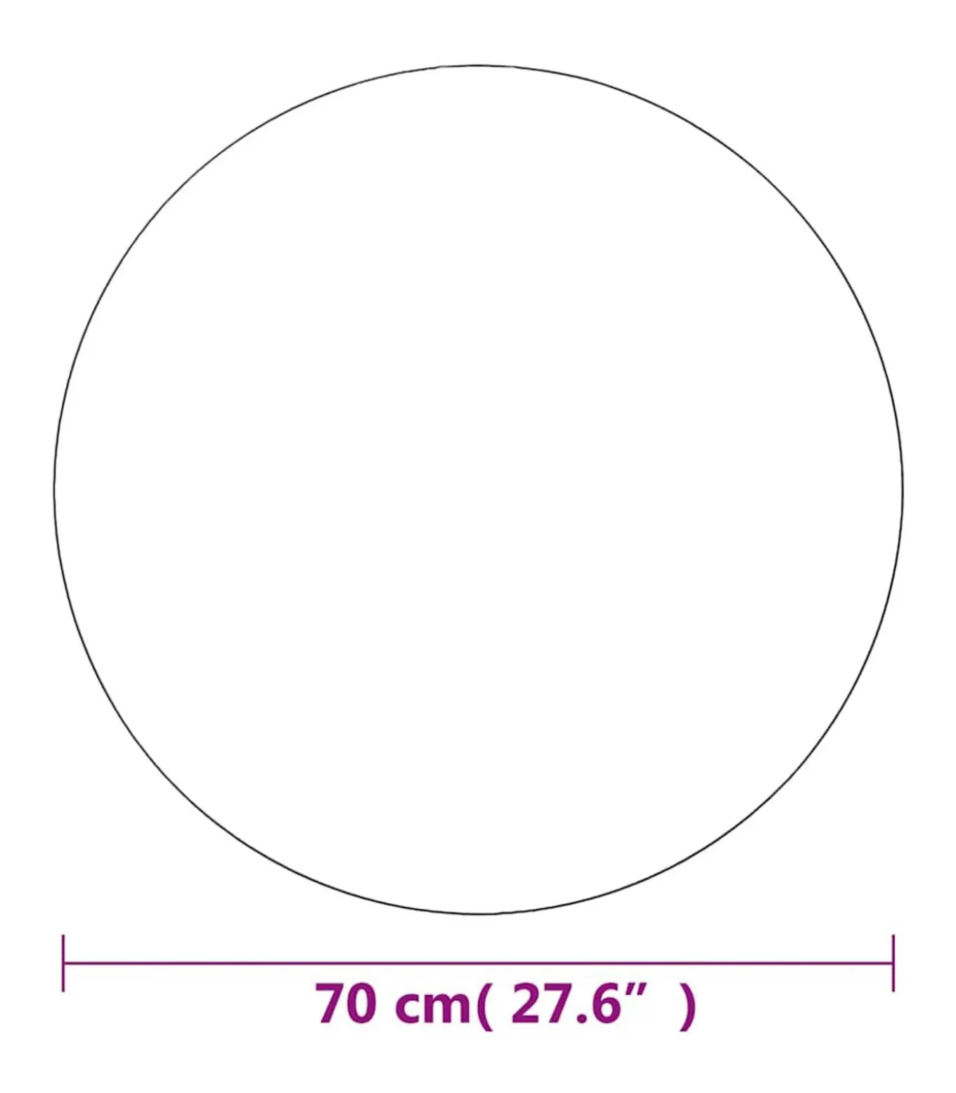 Wandspiegel rond 70 cm glas