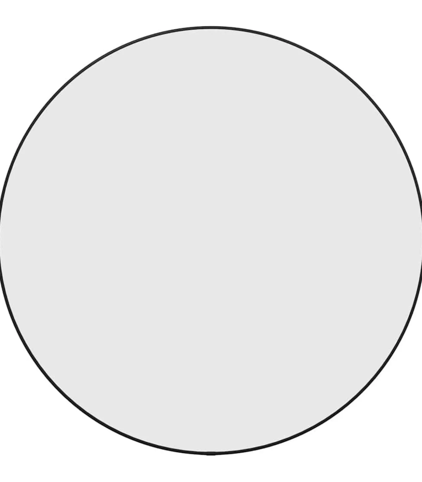 Wandspiegel rond Ø60 cm zwart