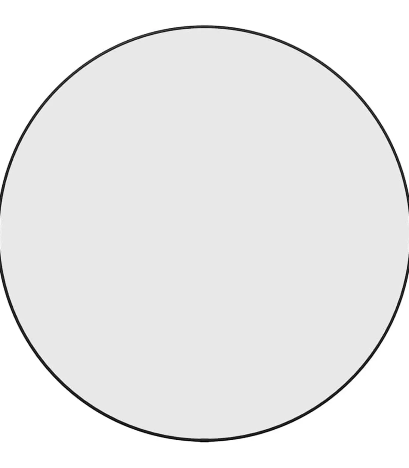 Wandspiegel rond Ø60 cm zwart
