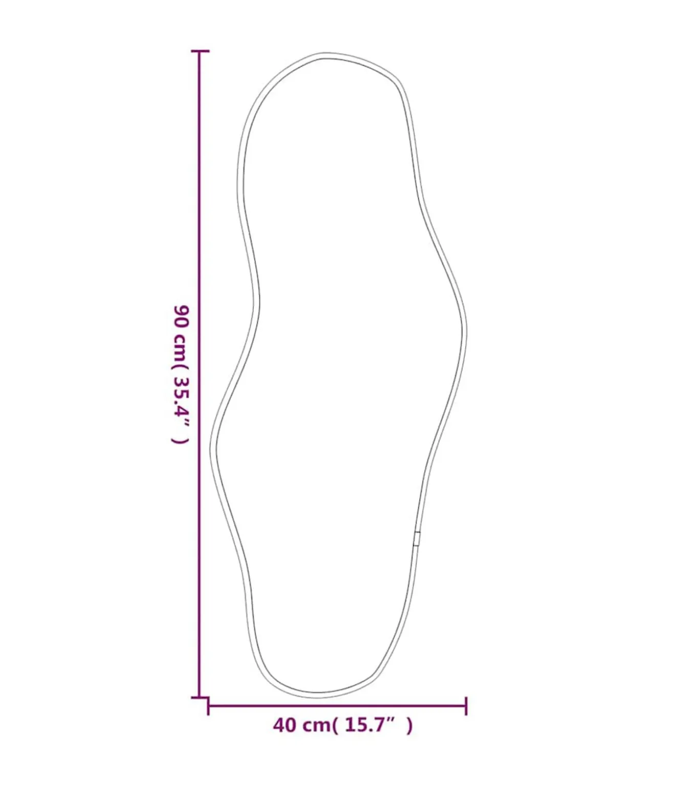 Wandspiegel 90x40 cm goudkleurig