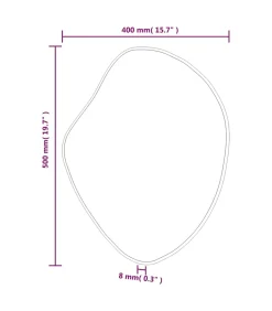 Wandspiegel 50x40 cm goudkleurig