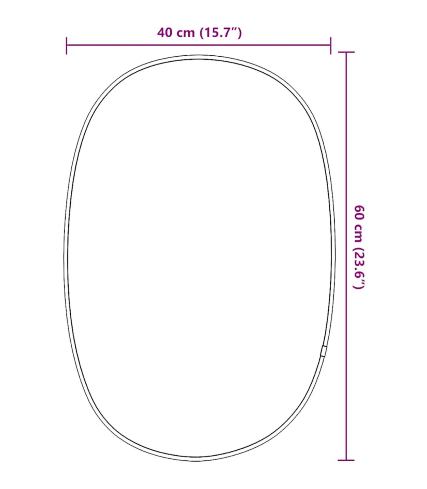 Wandspiegel 60x40 cm goudkleurig