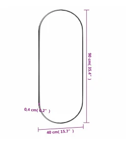 Wandspiegel 40x90 cm ovaal glas