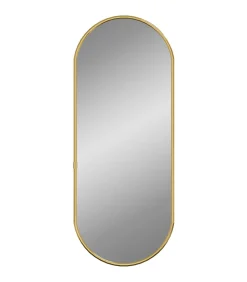 Wandspiegel 60x25 cm ovaal goudkleurig