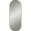 Wandspiegel 40x15 cm ovaal goudkleurig