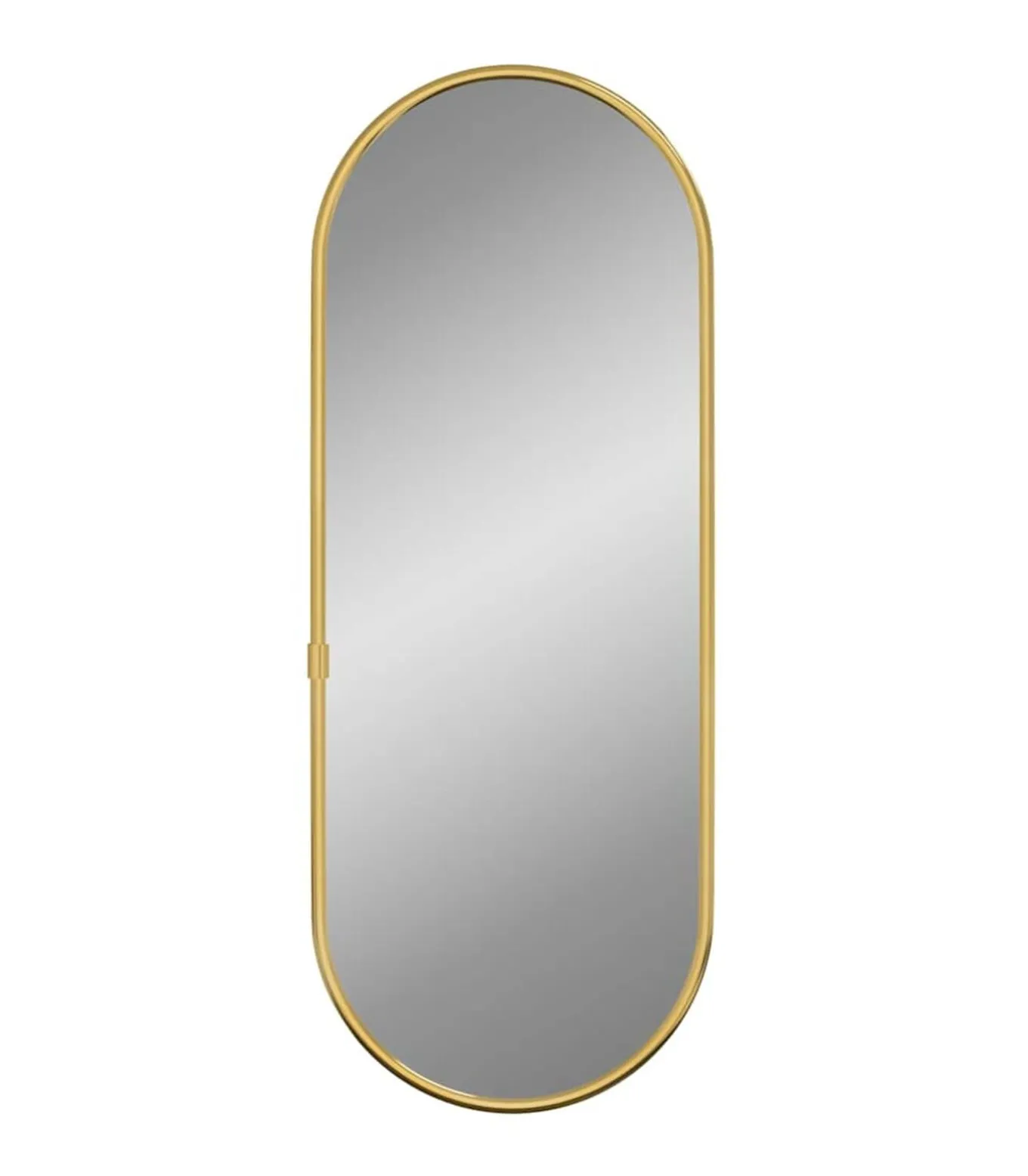 Wandspiegel 40x15 cm ovaal goudkleurig