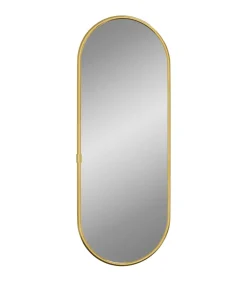 Wandspiegel 40x15 cm ovaal goudkleurig