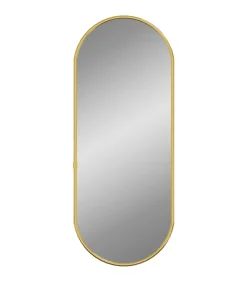Wandspiegel 50x20 cm ovaal goudkleurig