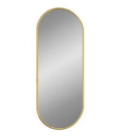 Wandspiegel 50x20 cm ovaal goudkleurig