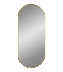 Wandspiegel 80x35 cm ovaal goudkleurig