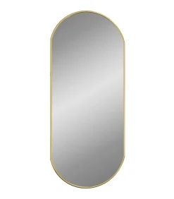 Wandspiegel 70x30 cm ovaal goudkleurig