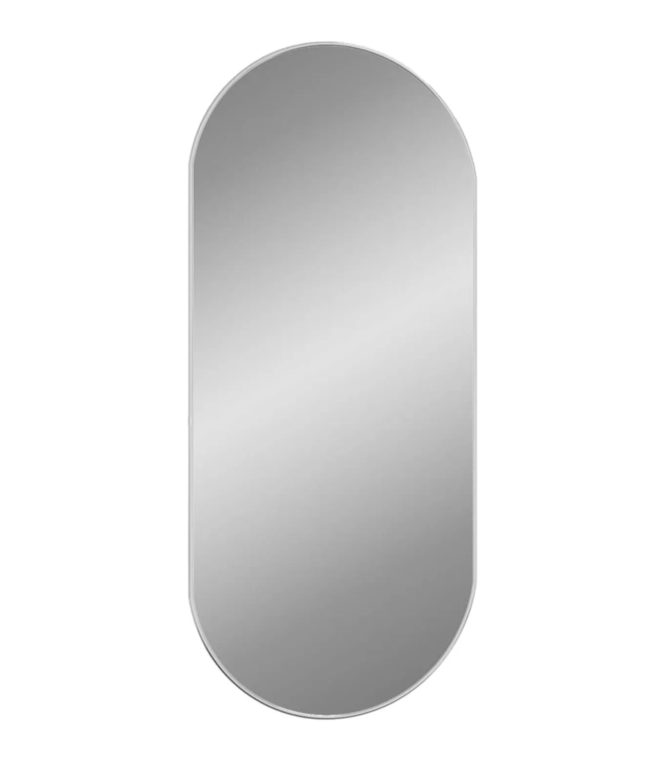 Wandspiegel 100x45 cm ovaal zilverkleurig