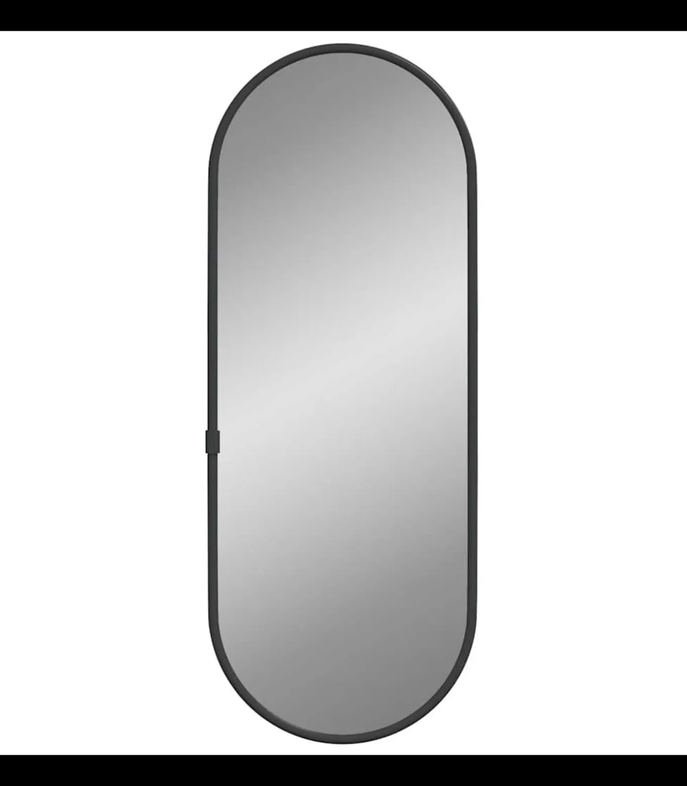 Wandspiegel 40x15 cm ovaal zwart