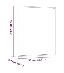 Wandspiegel 50x60 cm rechthoekig glas