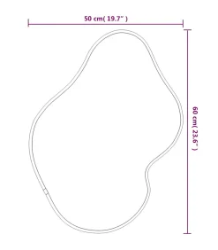 Wandspiegel 60x50 cm zilverkleurig