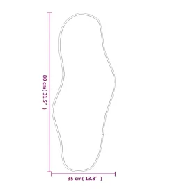 Wandspiegel 80x35 cm zilverkleurig