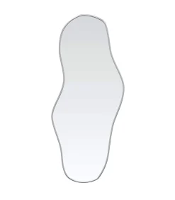 Wandspiegel 100x45 cm zilverkleurig