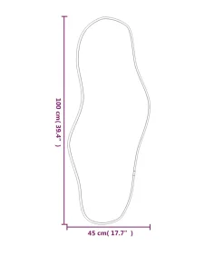 Wandspiegel 100x45 cm zilverkleurig