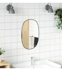 Wandspiegel 60x40 cm zwart