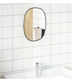 Wandspiegel 40x30 cm zwart