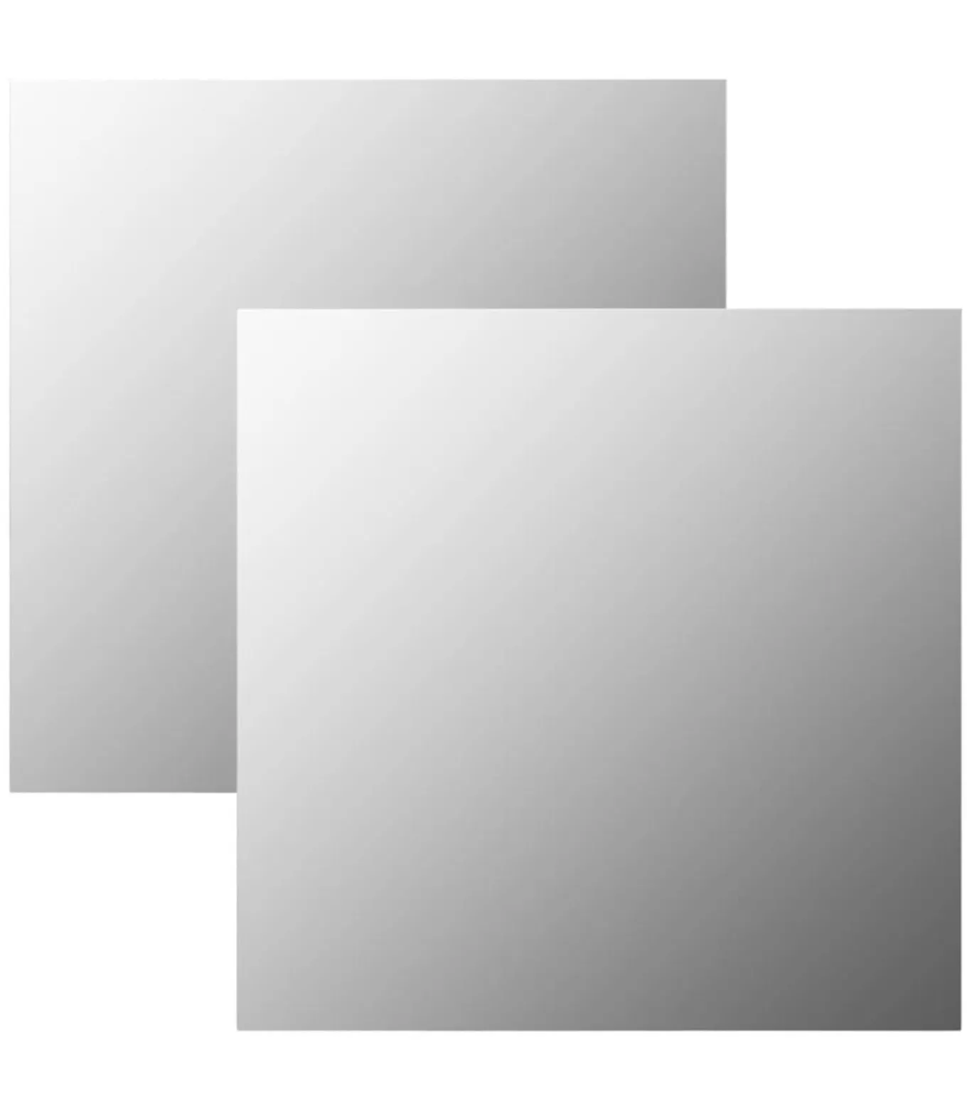 Wandspiegels 2 st vierkant 40x40 cm glas