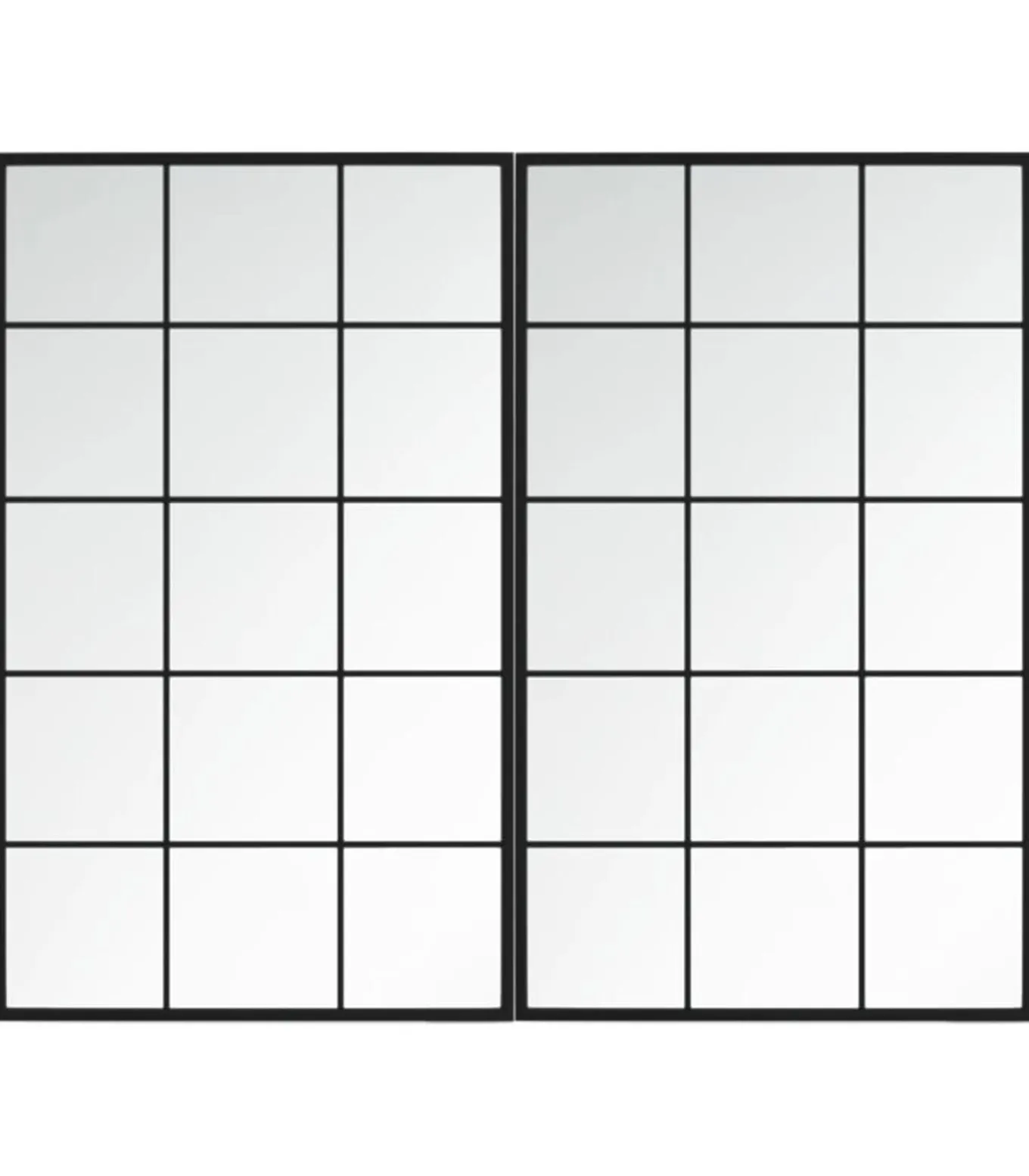 Wandspiegels 2 st 100x60 cm metaal zwart