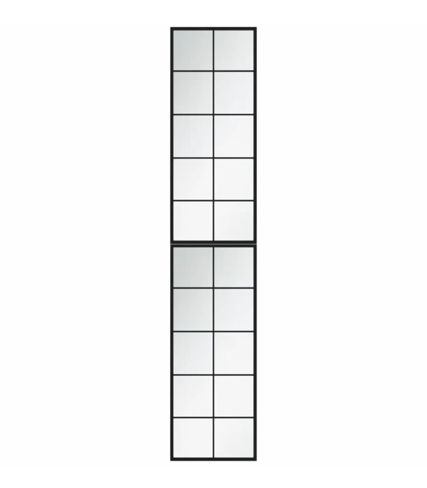 Wandspiegels 2 st 100x40 cm metaal zwart