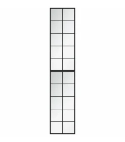 Wandspiegels 2 st 100x40 cm metaal zwart