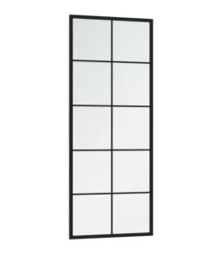 Wandspiegels 2 st 100x40 cm metaal zwart