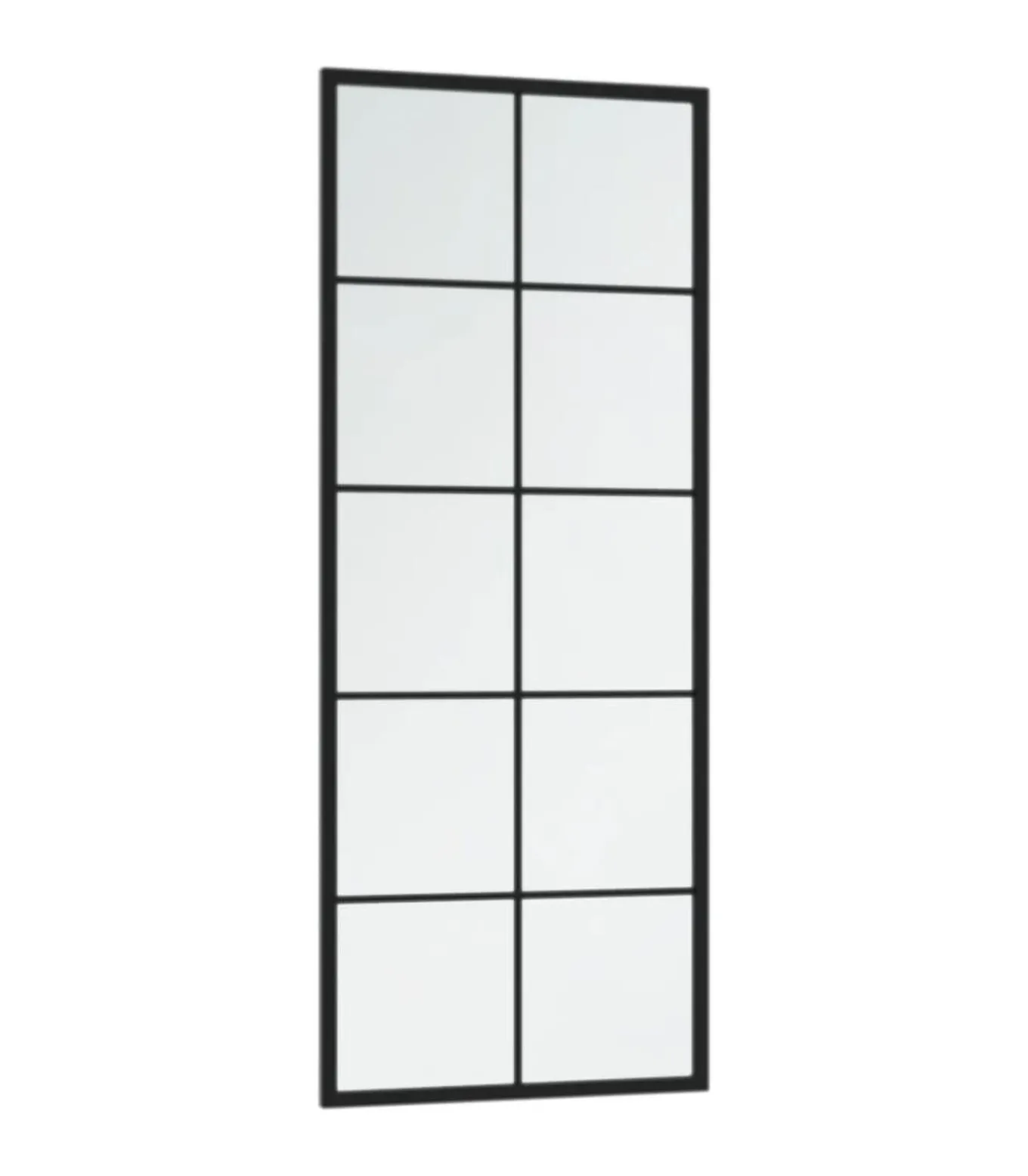 Wandspiegels 2 st 100x40 cm metaal zwart