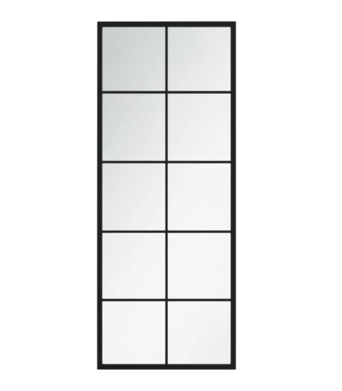 Wandspiegels 2 st 100x40 cm metaal zwart