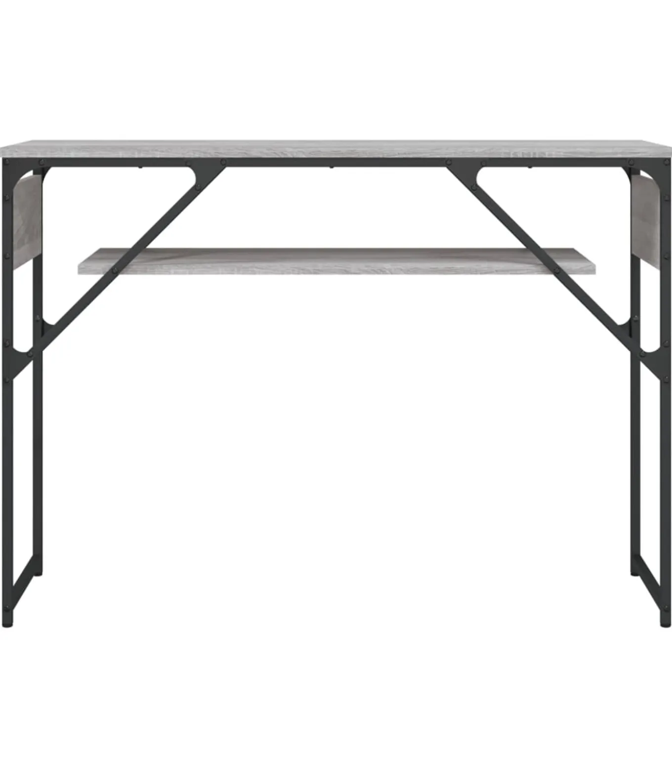 Wandtafel met schap 105x30x75 cm bewerkt hout grijs sonoma