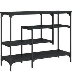 Wandtafel met schappen 100x35x75 cm zwart