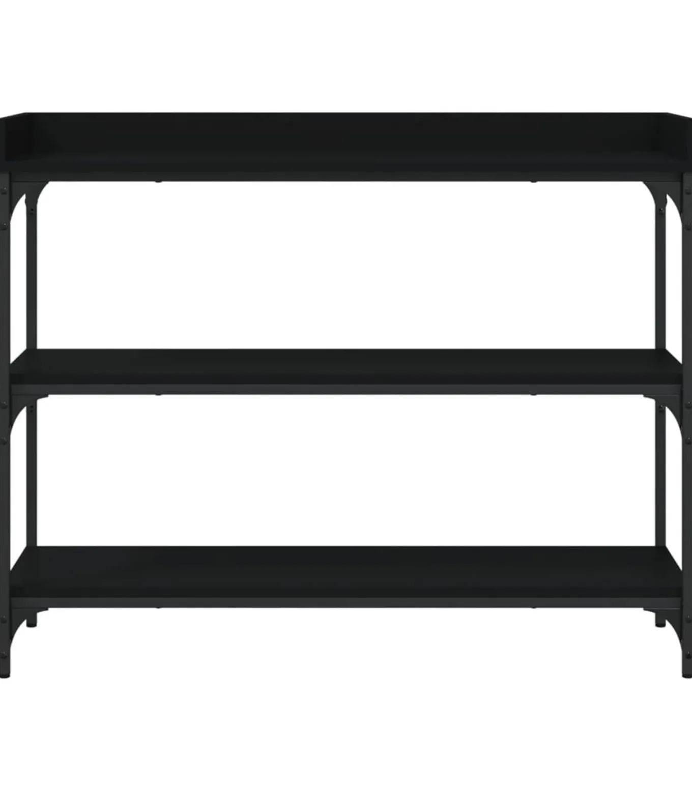 Wandtafel met schappen 100x30x80 cm zwart