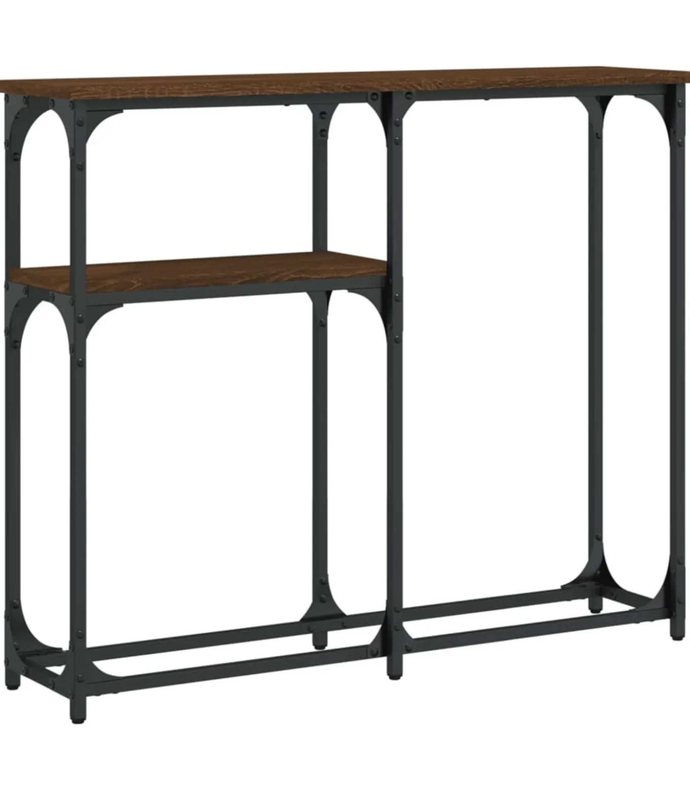 Wandtafel 90x22,5x75 cm bewerkt hout bruin eikenkleur